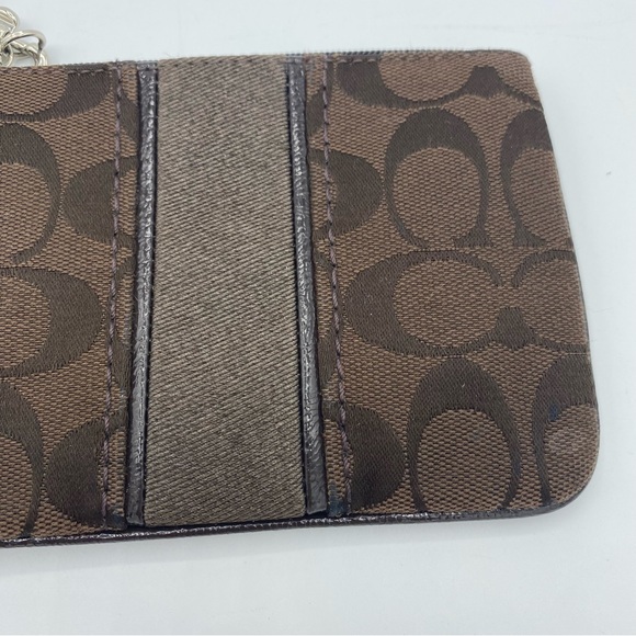 Coach Brown Wristlet Purse Clutch Wallet Bag - Picture 4 of 9
